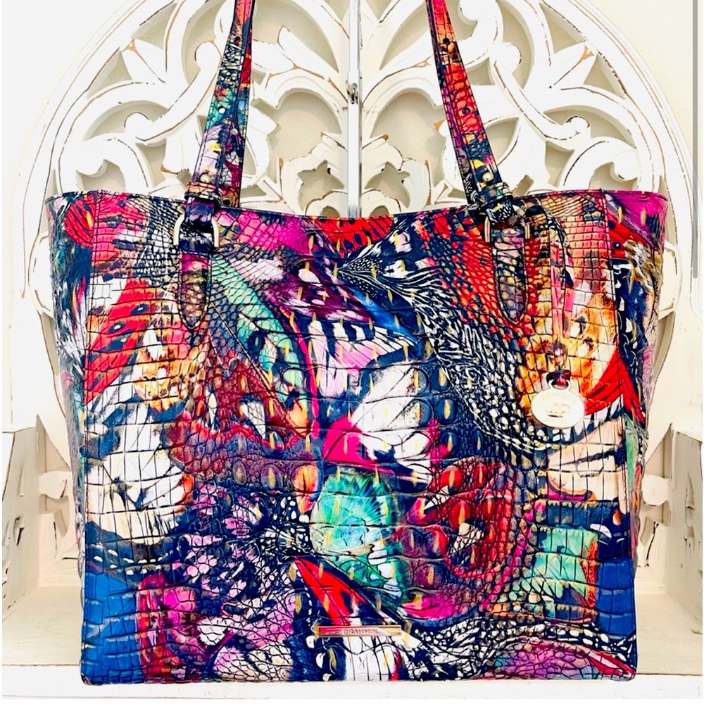 Brahmin April Tote Metamorphosis Melbourne Leather Butterfly Wings🏆 Host Pick🏆